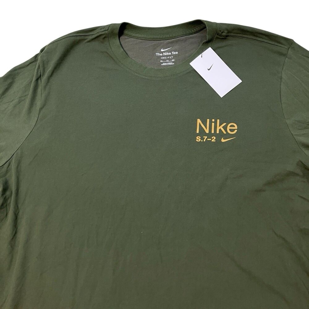 Nike T Shirt Mens XXL Green Graphic Just Do It Athletic Streetwear‎ FN0837-325 - Picture 5 of 13